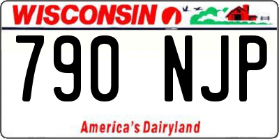 WI license plate 790NJP