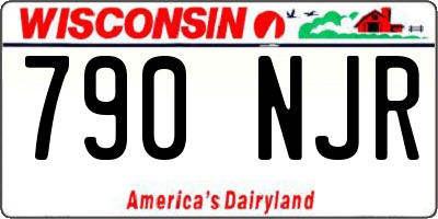 WI license plate 790NJR