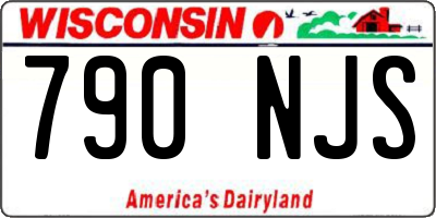 WI license plate 790NJS