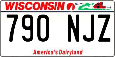 WI license plate 790NJZ