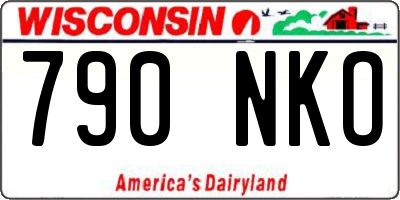 WI license plate 790NKO