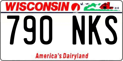 WI license plate 790NKS