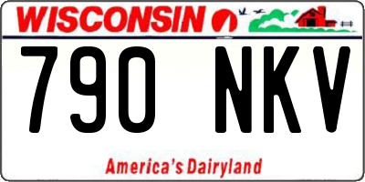 WI license plate 790NKV