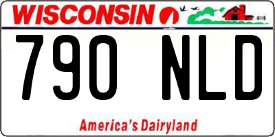 WI license plate 790NLD
