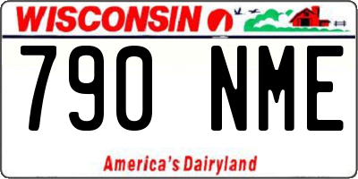 WI license plate 790NME
