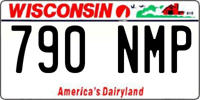 WI license plate 790NMP