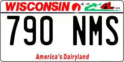 WI license plate 790NMS