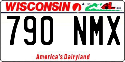 WI license plate 790NMX