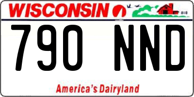 WI license plate 790NND