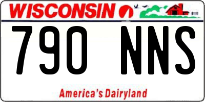 WI license plate 790NNS