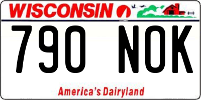 WI license plate 790NOK