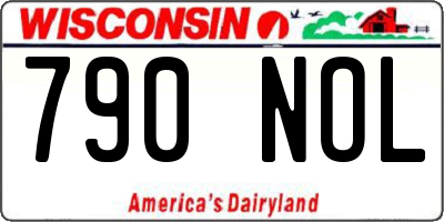 WI license plate 790NOL