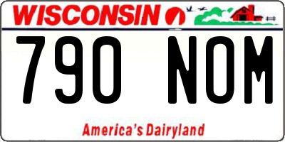 WI license plate 790NOM