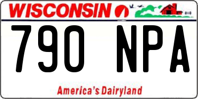 WI license plate 790NPA
