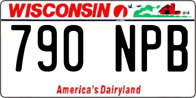 WI license plate 790NPB
