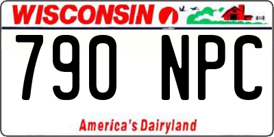 WI license plate 790NPC