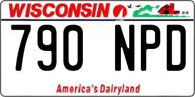 WI license plate 790NPD