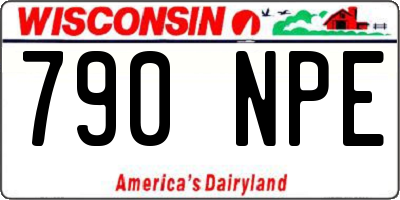 WI license plate 790NPE