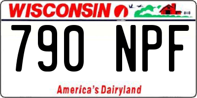 WI license plate 790NPF