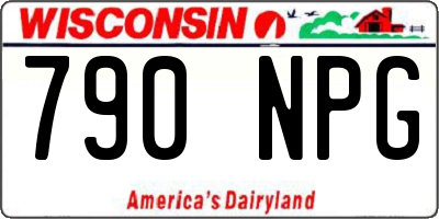 WI license plate 790NPG