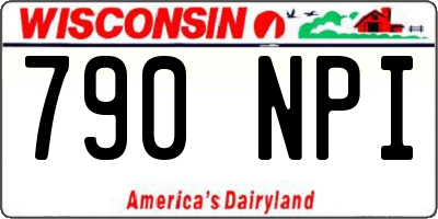 WI license plate 790NPI