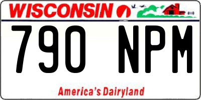 WI license plate 790NPM