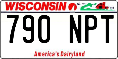 WI license plate 790NPT