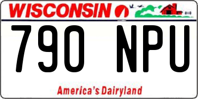 WI license plate 790NPU