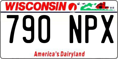 WI license plate 790NPX