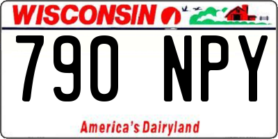 WI license plate 790NPY