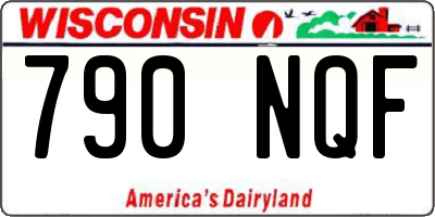 WI license plate 790NQF