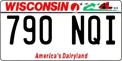 WI license plate 790NQI