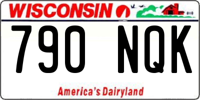 WI license plate 790NQK