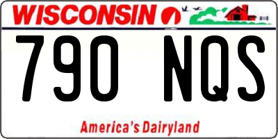 WI license plate 790NQS