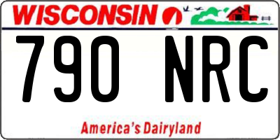WI license plate 790NRC