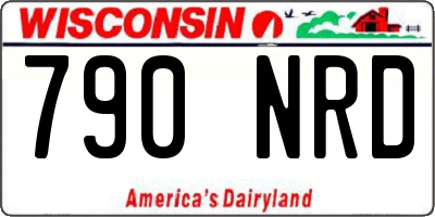 WI license plate 790NRD