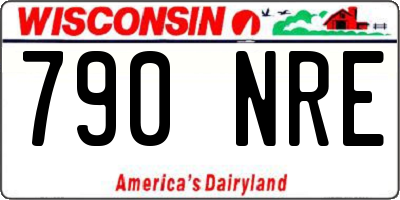 WI license plate 790NRE