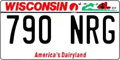 WI license plate 790NRG