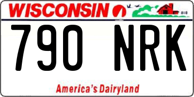 WI license plate 790NRK