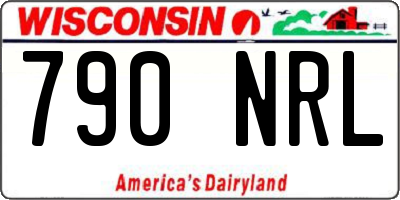 WI license plate 790NRL