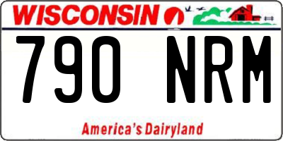 WI license plate 790NRM
