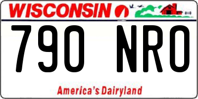 WI license plate 790NRO