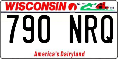WI license plate 790NRQ