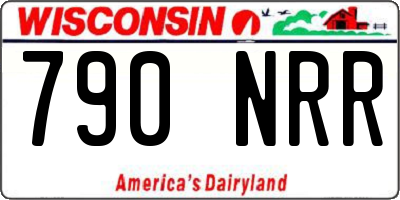 WI license plate 790NRR