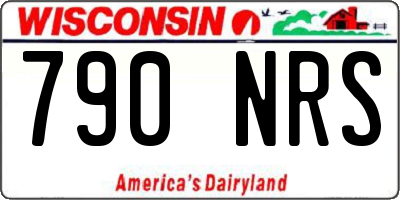 WI license plate 790NRS