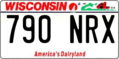 WI license plate 790NRX