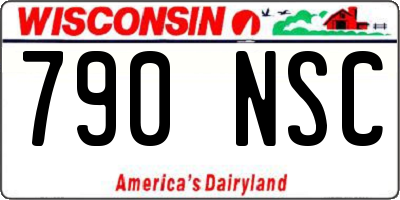 WI license plate 790NSC