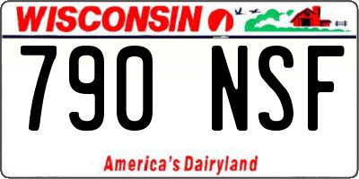 WI license plate 790NSF