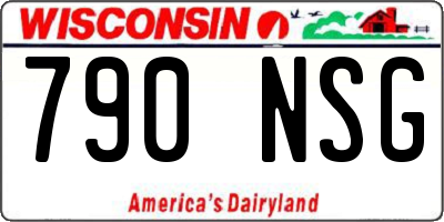 WI license plate 790NSG