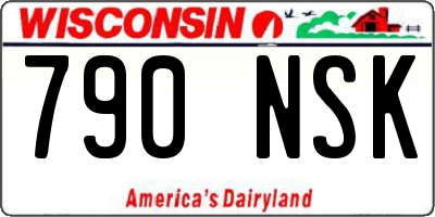 WI license plate 790NSK